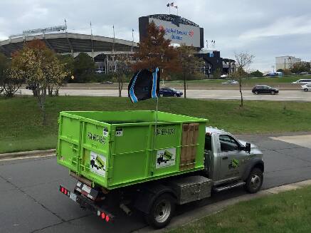 carolina panthers flag on bin there dump that roll